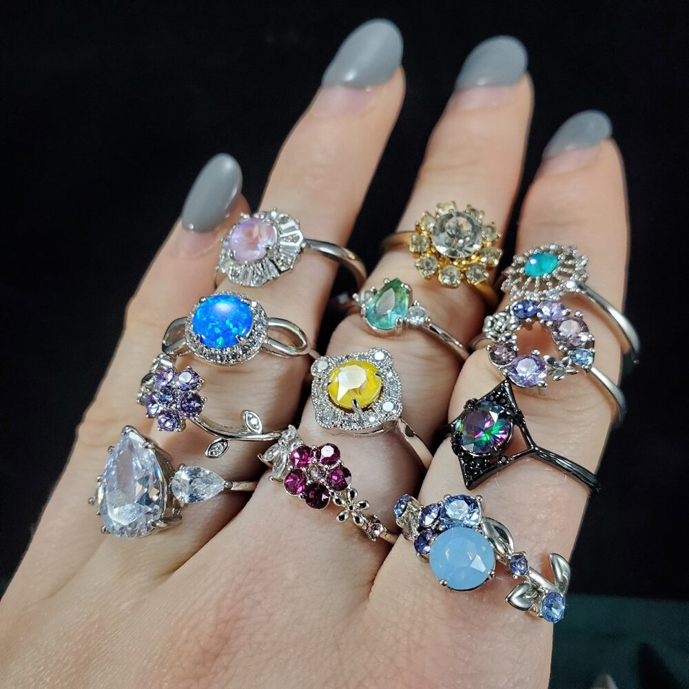 Fragrant Jewels rings bundle of 11 plus 1 extra costume jewelry ring All size 8